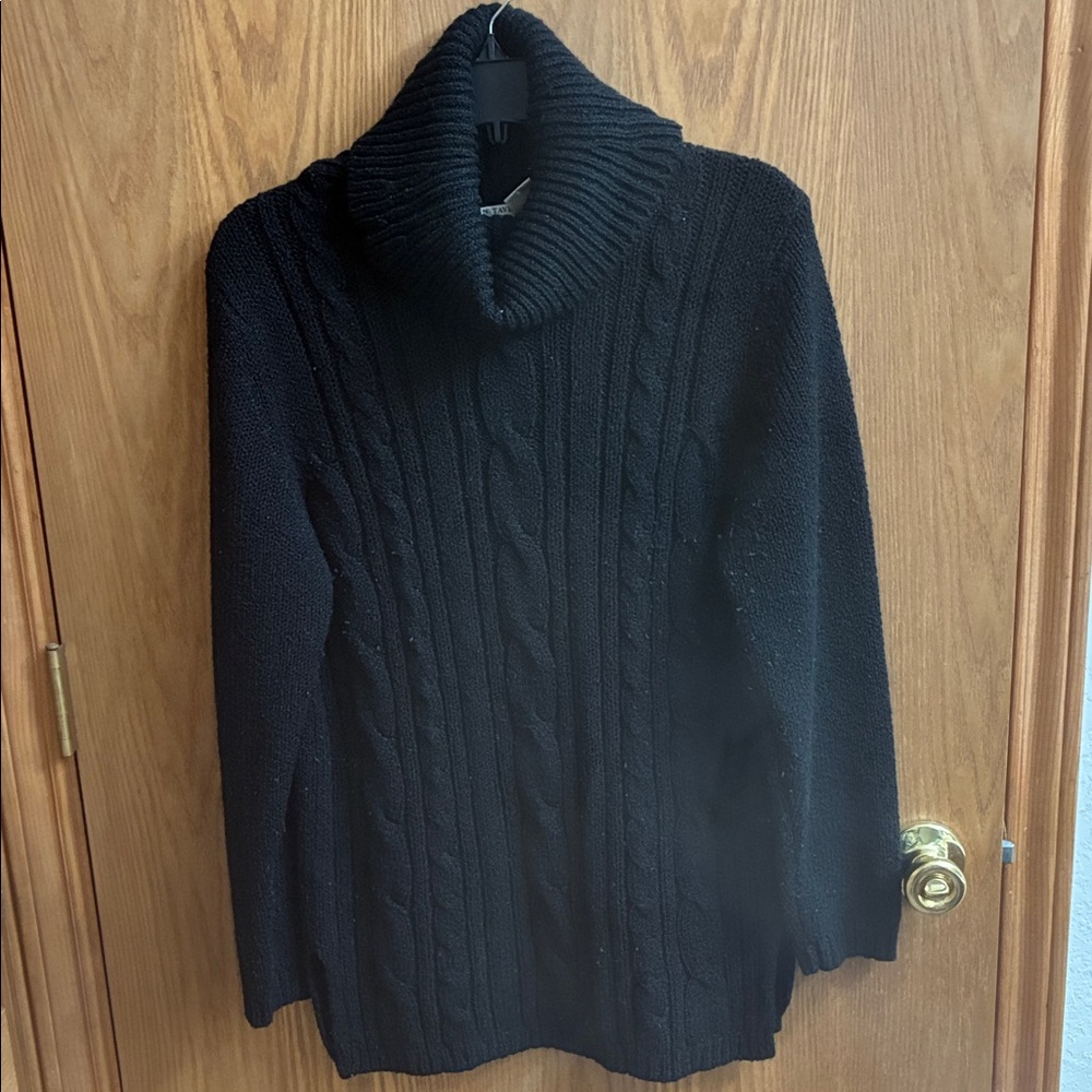 Carolyn Taylor Black Cowl Neck Sweater